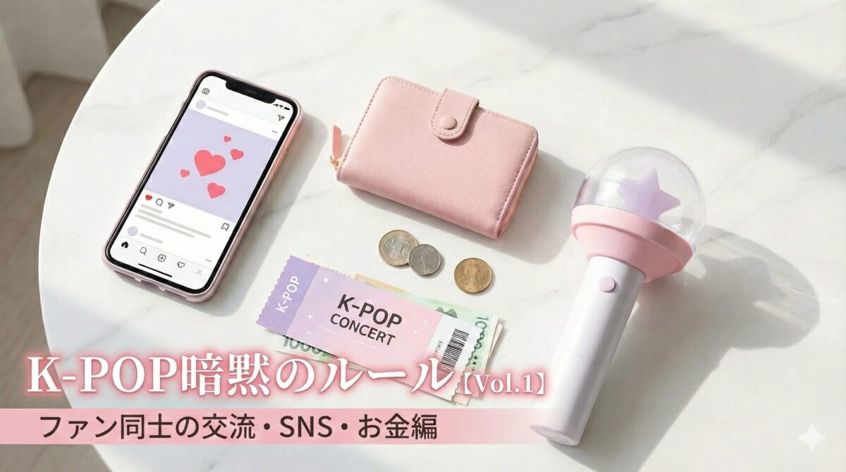 K-POP暗黙のルール【Vol.1】ファン同士の交流・SNS・お金編