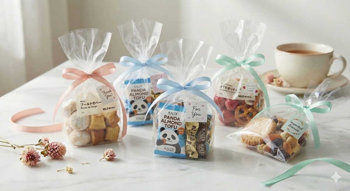 予算100円〜300円でも可愛く用意できる小袋お菓子のソンムル例