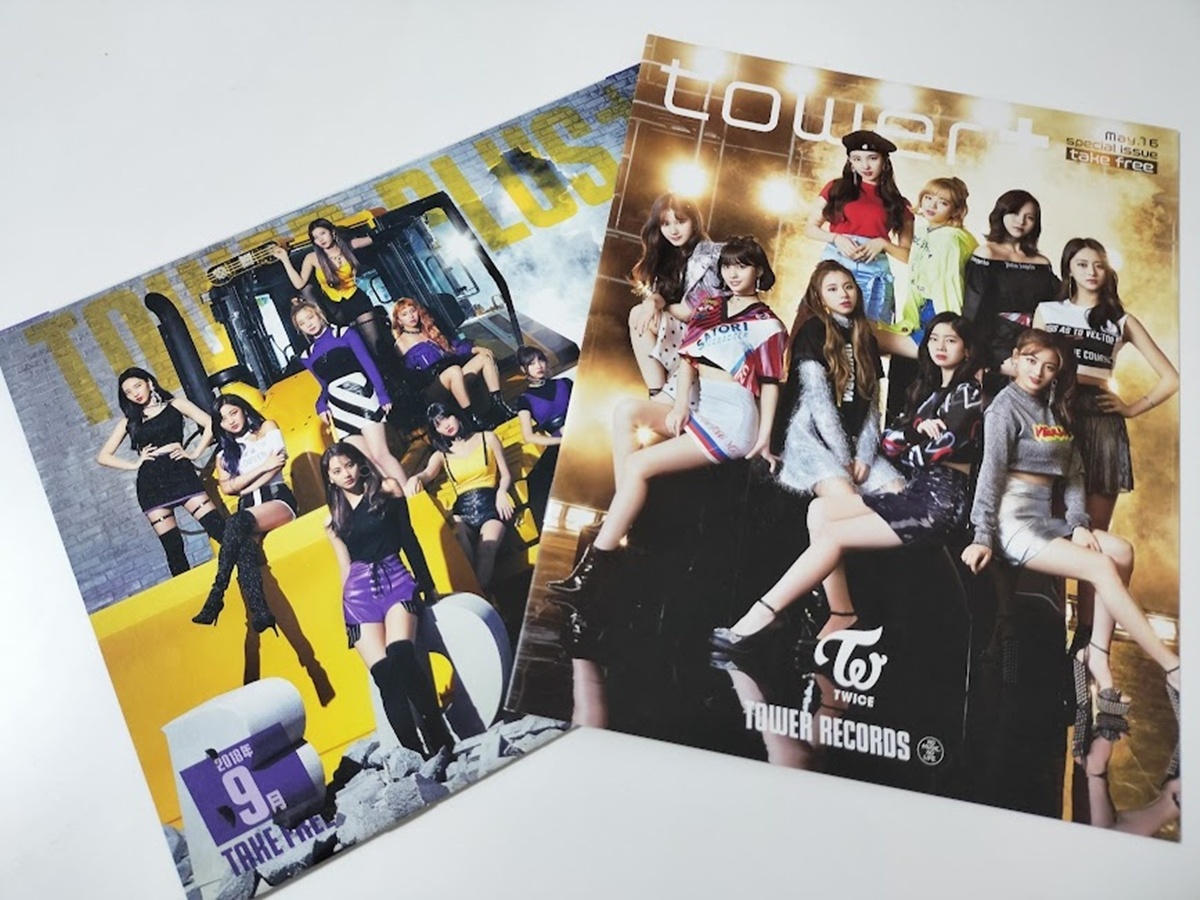 TWICEが表紙のフリーマガジンTOWER PLUS誌
